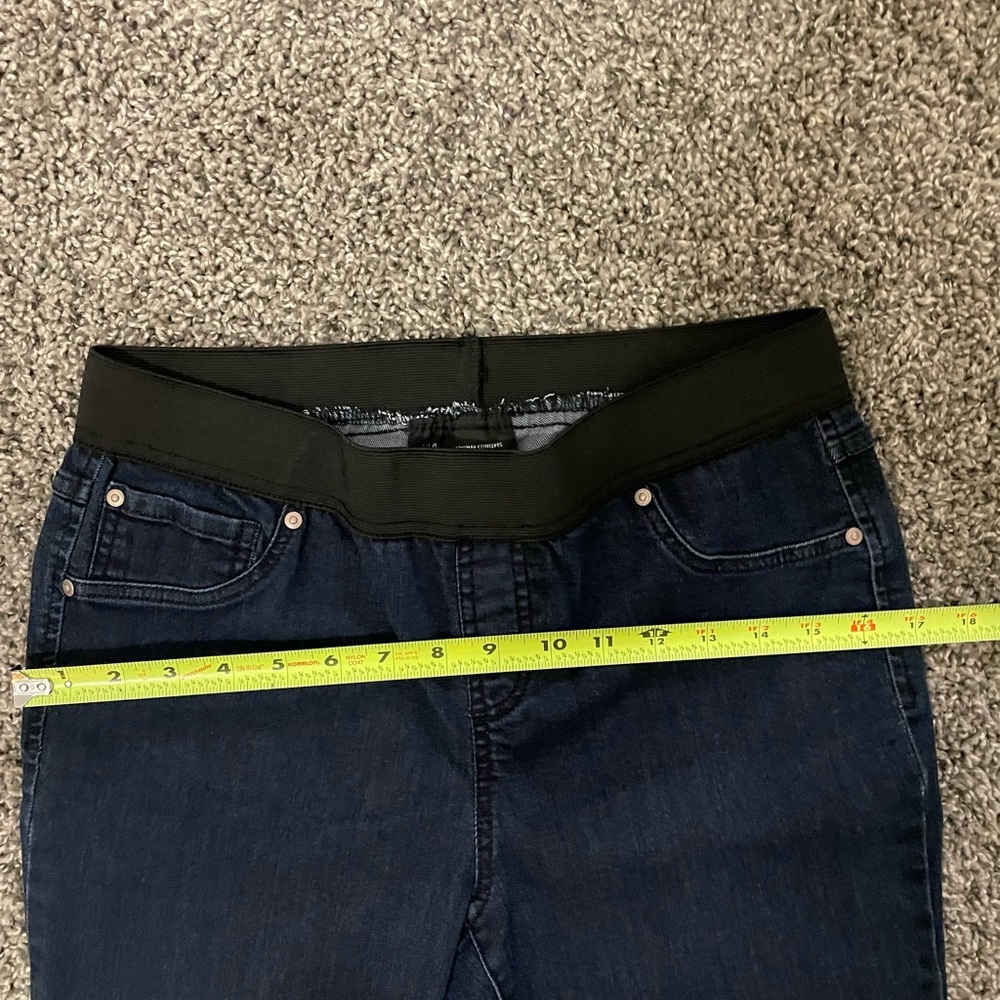 INC dark denim jeans jeggings pull on size 8 - Picture 4 of 6